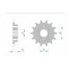 Kit chaîne AFAM 520 XHR4 - 15/46-104 - Couronne acier standard