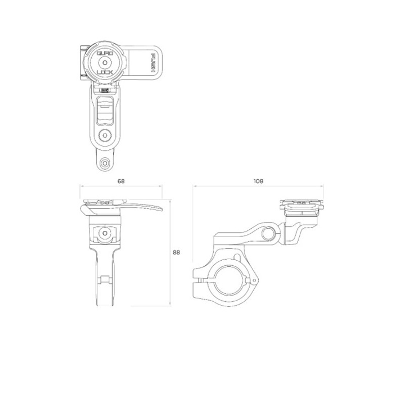 Support de smartphone moto QUAD LOCK PRO fixation guidon