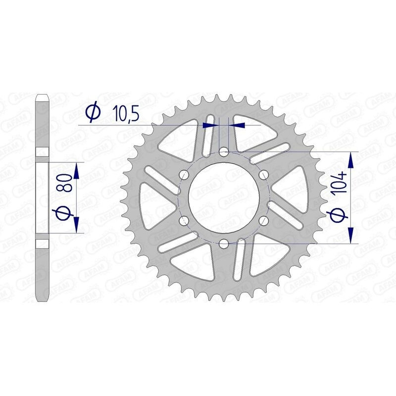 Kit chaîne AFAM 520 XHR4 - 15/40-110 - Couronne alu standard
