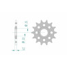 Kit chaîne AFAM 520 XHR4 - 17/39-110 - Couronne alu standard