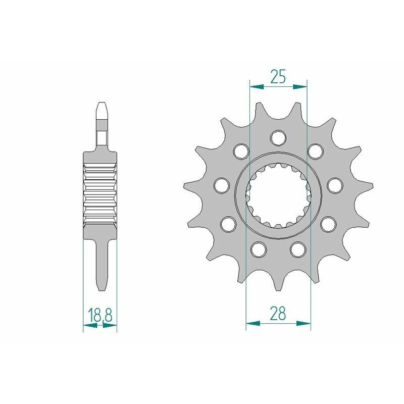 Kit chaîne AFAM 520 XHR4 - 16/41-110 - Couronne acier standard