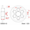 Kit chaîne AFAM 520 XHR4 - 14/45-110 - Couronne acier standard