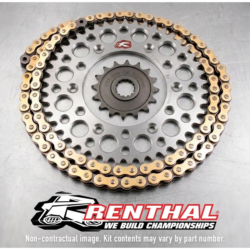 Kit chaîne RENTHAL 520R1 13/51-116 standard - couronne standard