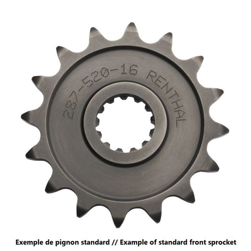 Kit chaîne RENTHAL 520R1 13/51-116 standard - couronne standard