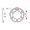Kit chaîne AFAM 525 XHR4 - 17/45-120 - Couronne acier standard