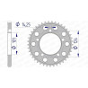 Kit chaîne AFAM 525 XHR4 - 16/38-110 - Couronne alu standard