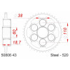 Kit chaîne AFAM 520 XHR4 - 15/43-106 - Couronne acier standard
