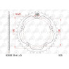 Kit chaîne AFAM 525 XHR4 - 15/41-110 - Couronne acier standard