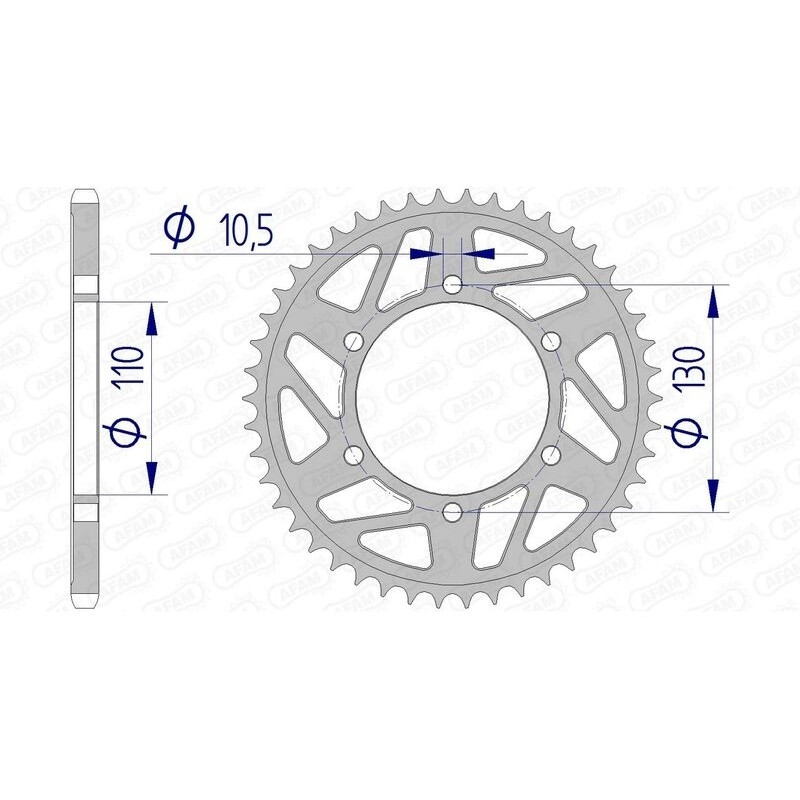 Kit chaîne AFAM 520 XSR4 - 16/46-118 - Couronne alu standard