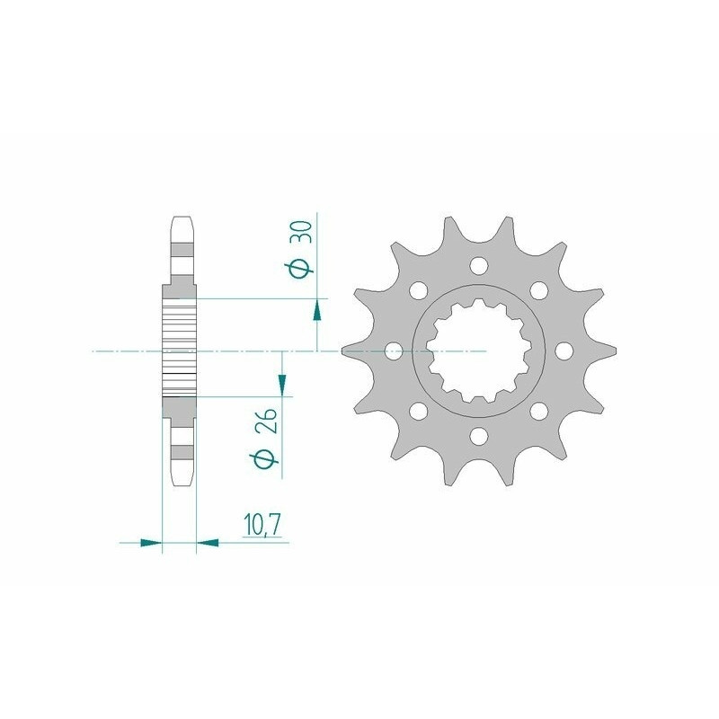 Kit chaîne AFAM 525 XHR4 - 17/47-120 - Couronne acier standard